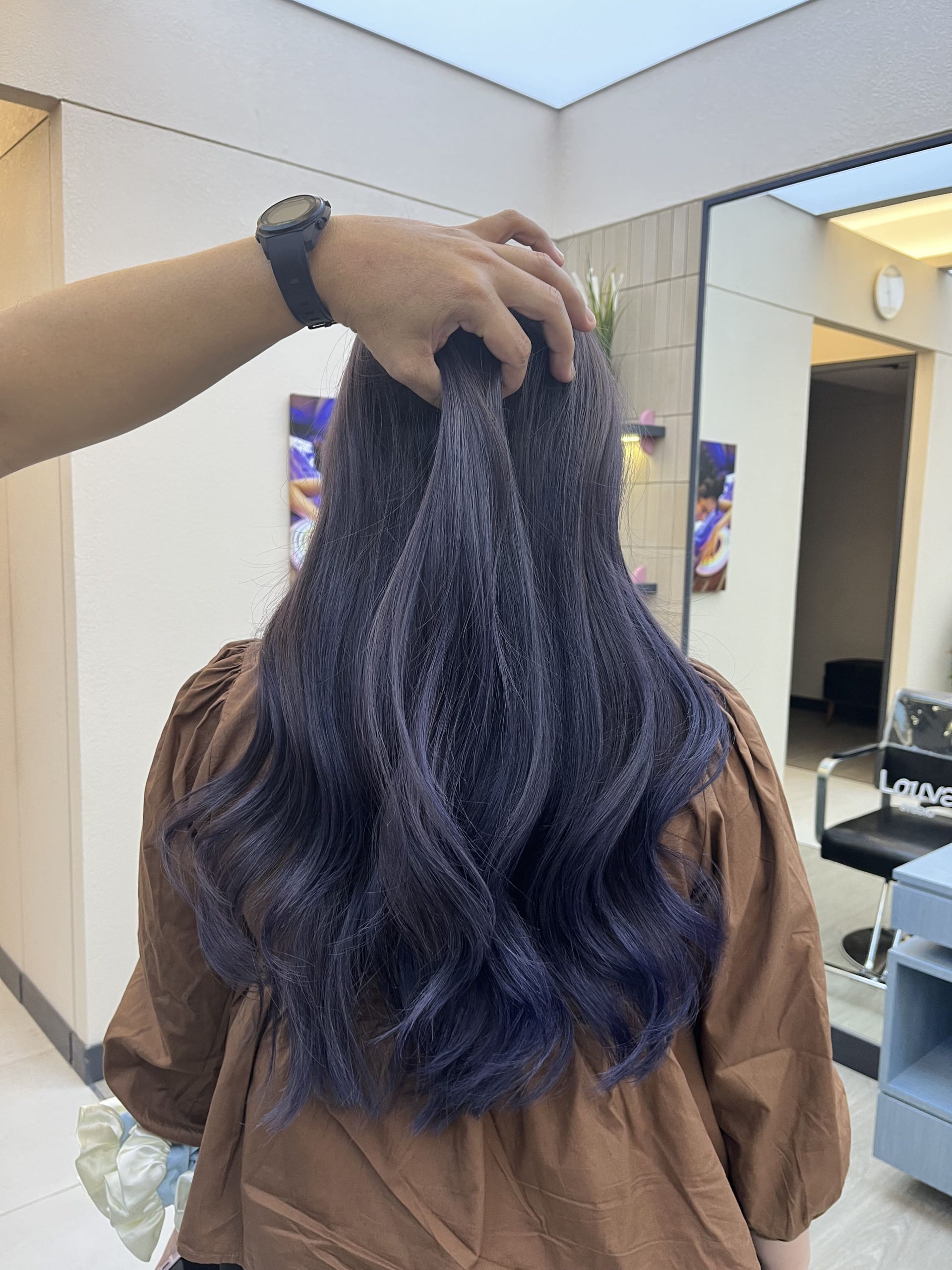 Dark layered hair